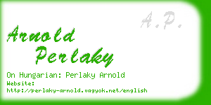 arnold perlaky business card